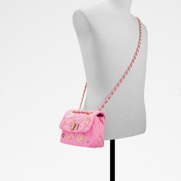 BARBIEQCROSS Barbie x Aldo pink charm crossbody - Picture 5 of 7